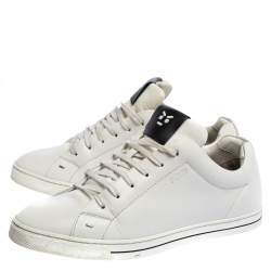 Pre Owned Fendi White Leather Low Top Sneakers Size 41