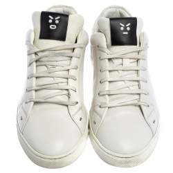 Pre Owned Fendi White Leather Low Top Sneakers Size 41