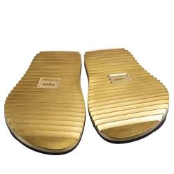  Fendi Black Rubber Logo Print Slide Sandals Size 44