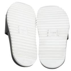 Fendi Black Rubber Vocabulary Slides Sandals Size 40