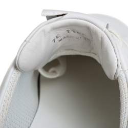 Fendi White Leather FF Motif Low Top Sneakers Size 41