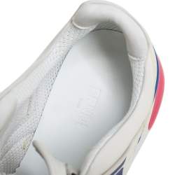 Fendi White Leather and Rubber Fendi-Fila Mania Logo Low Top Sneakers Size 40