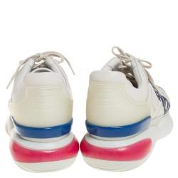 Fendi White Leather and Rubber Fendi-Fila Mania Logo Low Top Sneakers Size 40