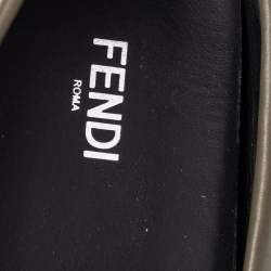Fendi Green Leather Slip On Loafers Size 43