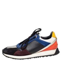 Fendi Multicolor Suede And Leather Low Top Sneakers Size 43