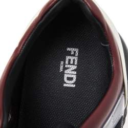 Pre Owned Fendi Multicolor PVC And Leather Lace Up Sneakers Size 41