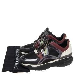 Pre Owned Fendi Multicolor PVC And Leather Lace Up Sneakers Size 41