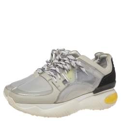 Fendi Multicolor Leather Lace Up Sneakers Size  41