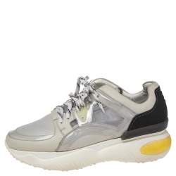 Fendi Multicolor Leather Lace Up Sneakers Size  41