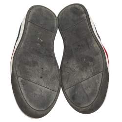 Fendi Multicolor Leather And Suede Trim Monster Slip On Sneakers Size 42