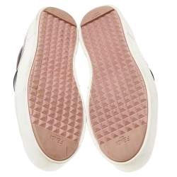 Fendi Multicolor Leather Monster Slip On Sneakers Size 39