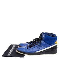 Fendi Multicolor Leather And Suede High Top Sneakers Size 43