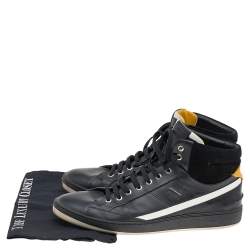 Fendi Multicolor Leather And Suede High Top Sneakers Size 44