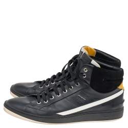 Fendi Multicolor Leather And Suede High Top Sneakers Size 44