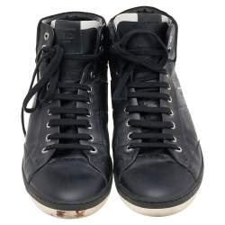 Fendi Multicolor Leather And Suede High Top Sneakers Size 44