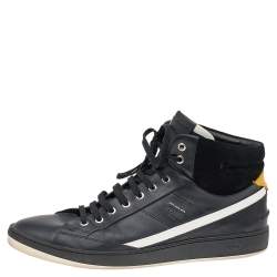 Fendi Multicolor Leather And Suede High Top Sneakers Size 44