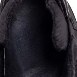 Fendi Black Zucca Canvas and Leather Trim Low-Top Sneakers Size 41