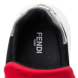 Fendi Black Suede And Leather  Lace Up  Sneakers Size 42