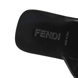Fendi Brown Zucca Canvas Crisscross Slide Sandals Size 41