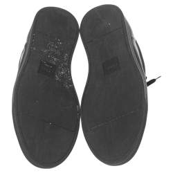 Pre Owned Fendi Black Leather Lace Up Sneakers Size 43