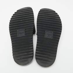 Pre Owned Fendi Black Rubber Flat Sandals Size 41