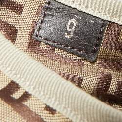 Pre Owned Fendi Beige/Brown Zucca Canvas Low Top Sneakers Size 43