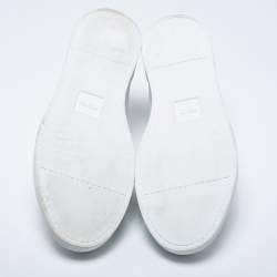 Fendi White Leather Low-Top Sneakers Size 43