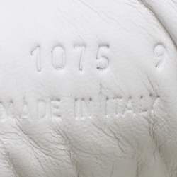 Fendi White Leather Low-Top Sneakers Size 43
