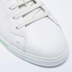 Fendi White Leather Low-Top Sneakers Size 43