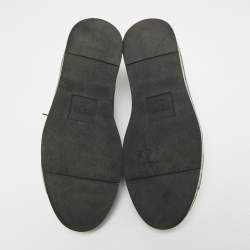 Fendi Black Leather Low-Top Sneakers Size 42
