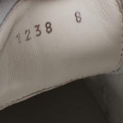 Fendi White/Brown Zucca Coated Canvas And Leather Low Top Sneakers Size 42