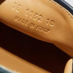 Pre Owned Fendi Tricolor Leather And Suede Monster Slip On Sneakers Size 44