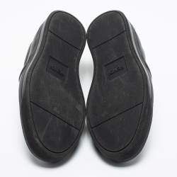 Fendi Black Python And Leather Trim Monster Spikes Slip On Sneakers Size 41