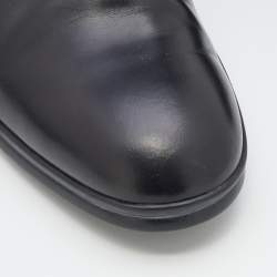 Pre Owned Fendi Black Leather FF Chelsea Boots Size 41.5