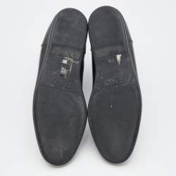 Pre Owned Fendi Black Leather FF Chelsea Boots Size 41.5