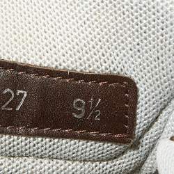 Fendi Brown Zucca Canvas And Leather Low Top Sneakers Size 43.5