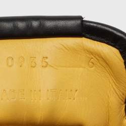 مملوكة مسبقًا Fendi Black/Yellow Leather And Suede Monster Studded Sneakers Size 40