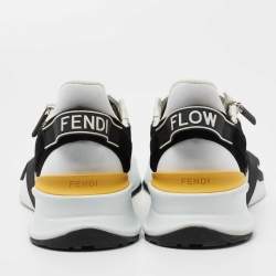 Fendi x Sarah Multicolor Leather and Suede Coleman Flow FF Vertigo Sneaker Size 42 