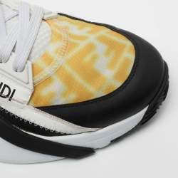 Fendi x Sarah Multicolor Leather and Suede Coleman Flow FF Vertigo Sneaker Size 42 