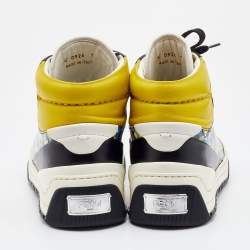 Fendi Multicolor Leather High Top Sneakers Size 41