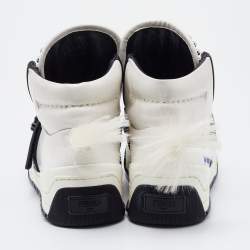 Fendi Tricolor Leather Karlito Studded High Top Sneakers Size 41