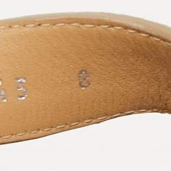 Pre Owned Fendi Beige Suede Flat Sandals Size 42