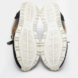 Pre Owned Fendi Multicolor Suede and Leather FF Logo Band Low Top Sneakers Size 41