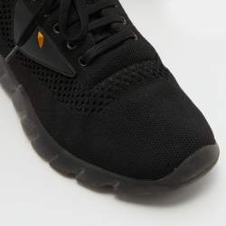 مملوكة مسبقًا Fendi Black Knit Fabric Low Top Sneakers Size 40