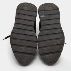 مملوكة مسبقًا Fendi Black Knit Fabric Low Top Sneakers Size 40