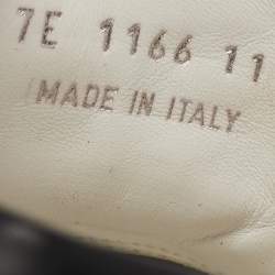 Pre Owned Fendi White/Black Leather Low Top Sneakers Size 45