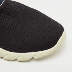 Pre Owned Fendi Black Knit Fabric High Top Sock Sneakers Size 43