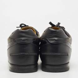 مملوكة مسبقًا Fendi Brown/Black Zucca Canvas and Leather Low Top Sneakers Size 46