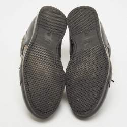 مملوكة مسبقًا Fendi Brown/Black Zucca Canvas and Leather Low Top Sneakers Size 46