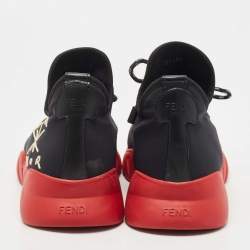 Pre Owned Fendi Black Nylon Roma Amors Low Top Sneakers Size 40